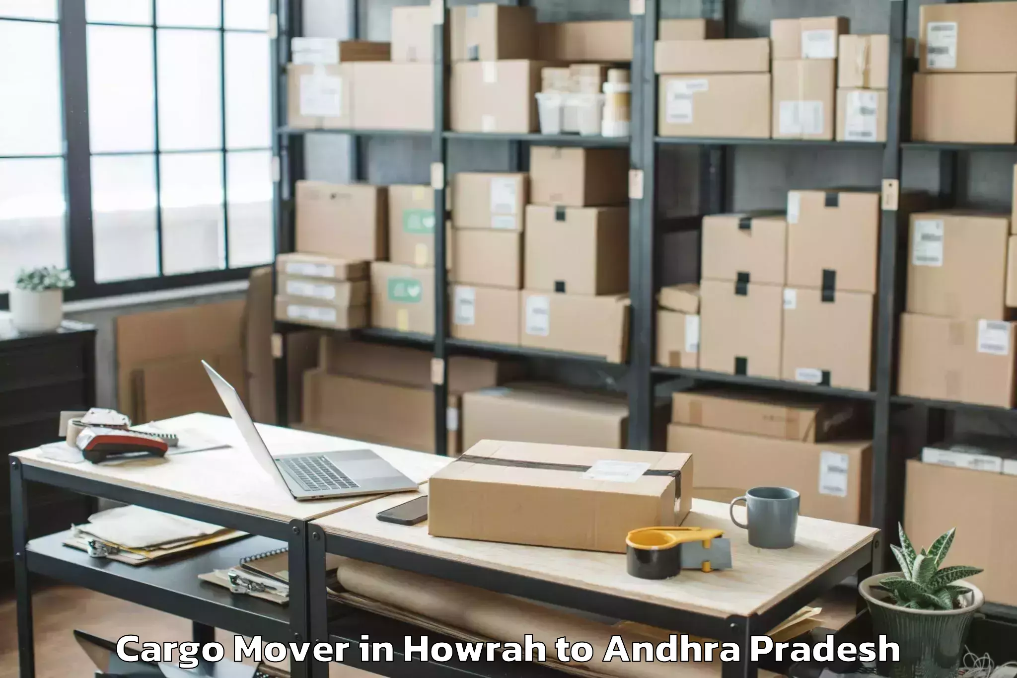 Affordable Howrah to Laveru Cargo Mover